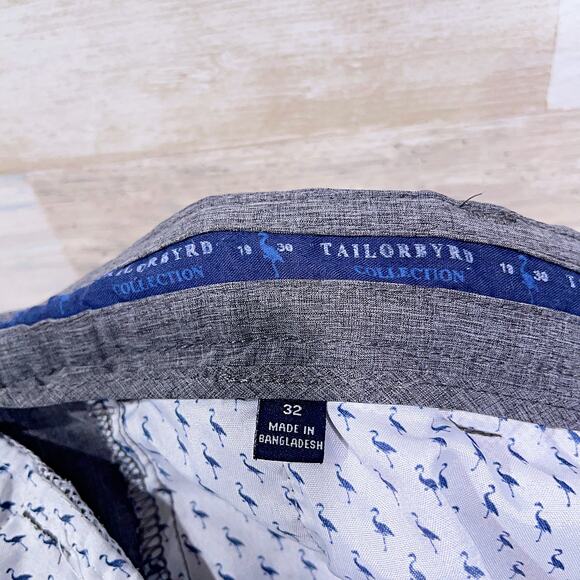 Tailorbyrd 8" Woven Performance Golf Shorts Gray Flat Front Stretch Mens 32 - Picture 6 of 7